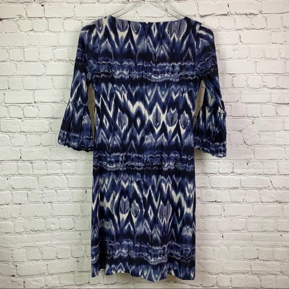 NICOLE Miller Blue&Cream Dress Small - Picture 2 of 5